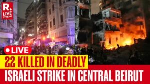 Israeli Strikes Kill at Least 22 in Central Beirut